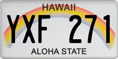 HI license plate YXF271