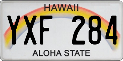 HI license plate YXF284