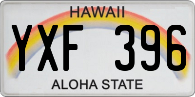 HI license plate YXF396