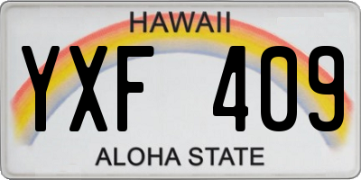 HI license plate YXF409