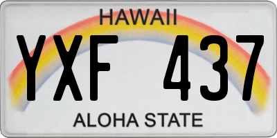 HI license plate YXF437
