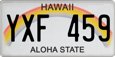 HI license plate YXF459