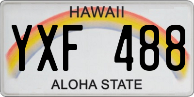 HI license plate YXF488
