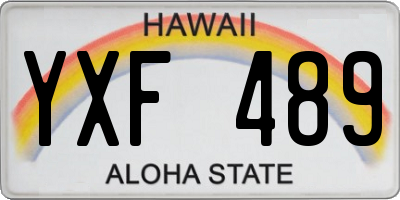 HI license plate YXF489