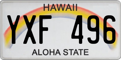 HI license plate YXF496