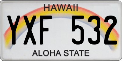 HI license plate YXF532