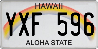 HI license plate YXF596