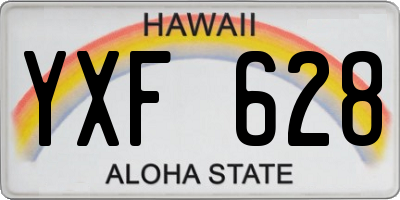 HI license plate YXF628