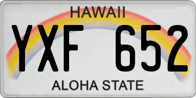HI license plate YXF652
