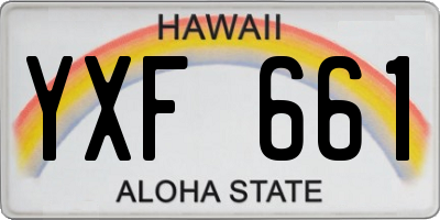 HI license plate YXF661