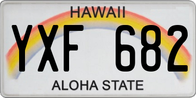 HI license plate YXF682