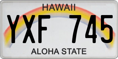HI license plate YXF745