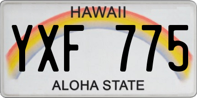 HI license plate YXF775