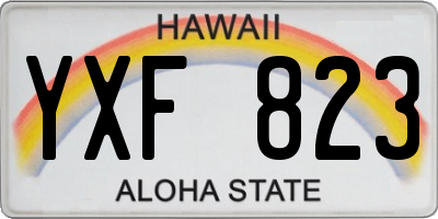 HI license plate YXF823