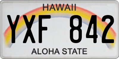 HI license plate YXF842
