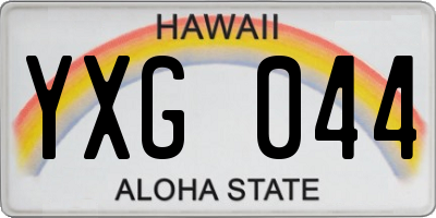 HI license plate YXG044