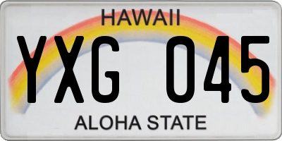 HI license plate YXG045