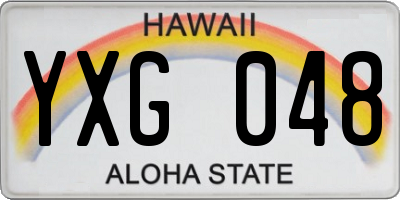 HI license plate YXG048