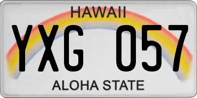 HI license plate YXG057