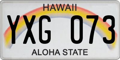HI license plate YXG073