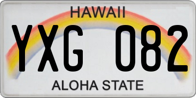 HI license plate YXG082