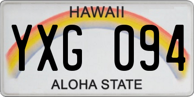 HI license plate YXG094