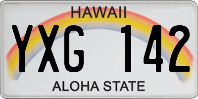 HI license plate YXG142