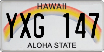 HI license plate YXG147