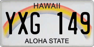 HI license plate YXG149