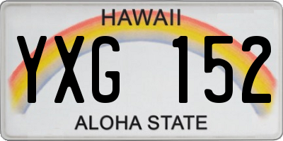 HI license plate YXG152