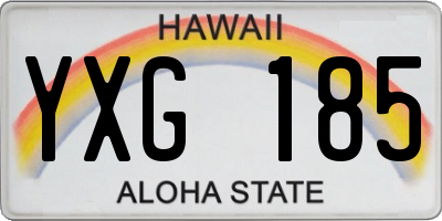 HI license plate YXG185
