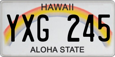 HI license plate YXG245