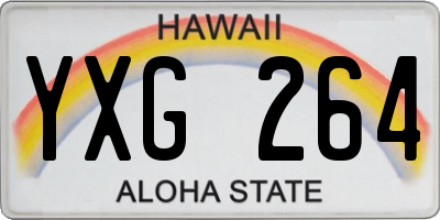 HI license plate YXG264