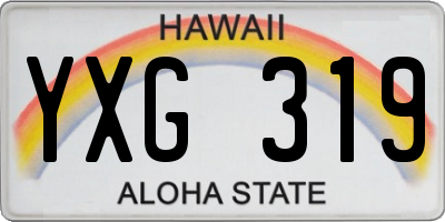 HI license plate YXG319