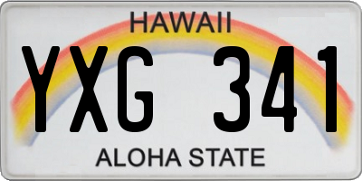 HI license plate YXG341