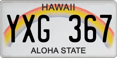 HI license plate YXG367