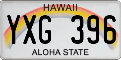 HI license plate YXG396