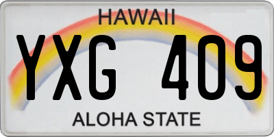 HI license plate YXG409