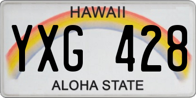 HI license plate YXG428