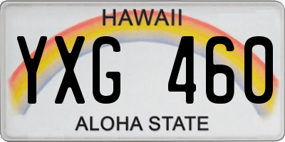 HI license plate YXG460