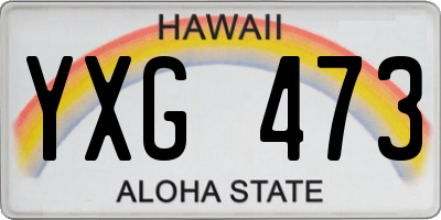 HI license plate YXG473