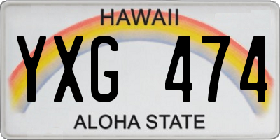 HI license plate YXG474