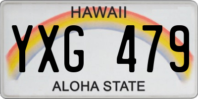 HI license plate YXG479