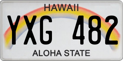 HI license plate YXG482