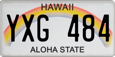 HI license plate YXG484