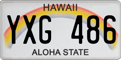 HI license plate YXG486