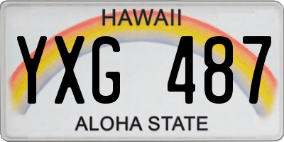 HI license plate YXG487