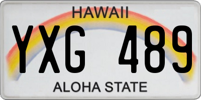 HI license plate YXG489