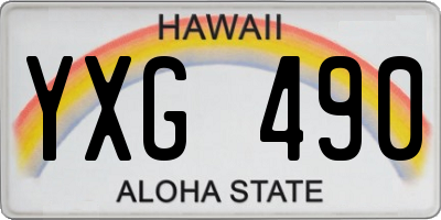 HI license plate YXG490