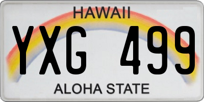 HI license plate YXG499